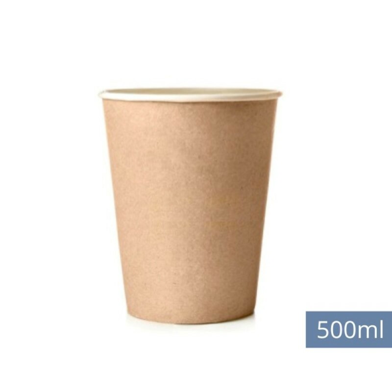 Copo De Papel Kraft 500ml Monouso - Pacote Com 50 Unidades