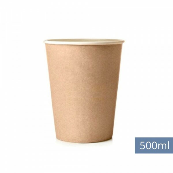 Copo De Papel Kraft 500ml Monouso - Pacote Com 50 Unidades Copo De Papel Kraft 500ml Monouso - Pacote Com 50 Unidades