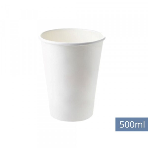 Copo De Papel Branco 500ml Monouso - Pacote Com 50 Unidades