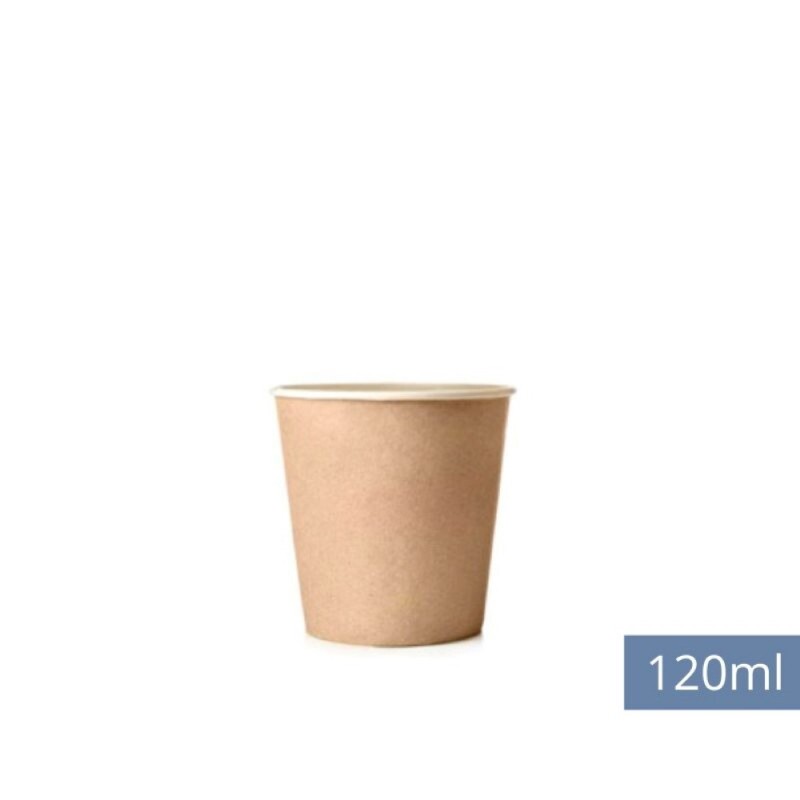 Copo De Papel Kraft 120ml Monouso - Pacote Com 50 Unidades Copo De Papel Kraft 120ml Monouso - Pacote Com 50 Unidades