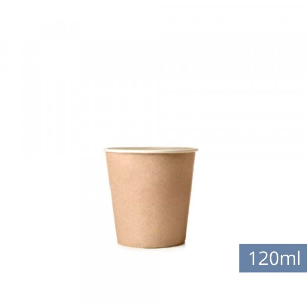 Copo De Papel Kraft 120ml Monouso - Pacote Com 50 Unidades