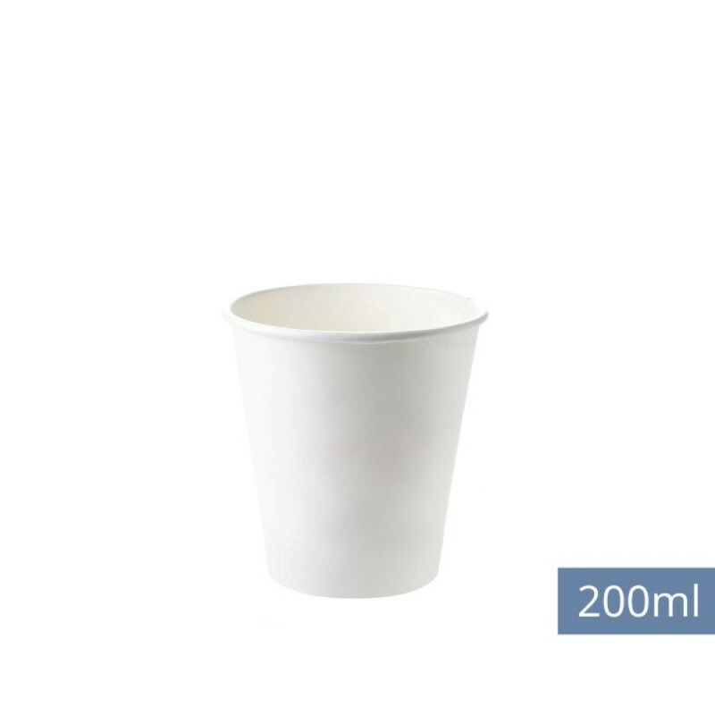 Copo De Papel Branco 200ml Monouso - Pacote Com 50 Unidades Copo De Papel Branco 200ml Monouso - Pacote Com 50 Unidades