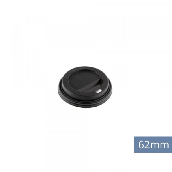 Tampa Preta Para Copo Monouso 120ml - Pacote Com 50 Unidades